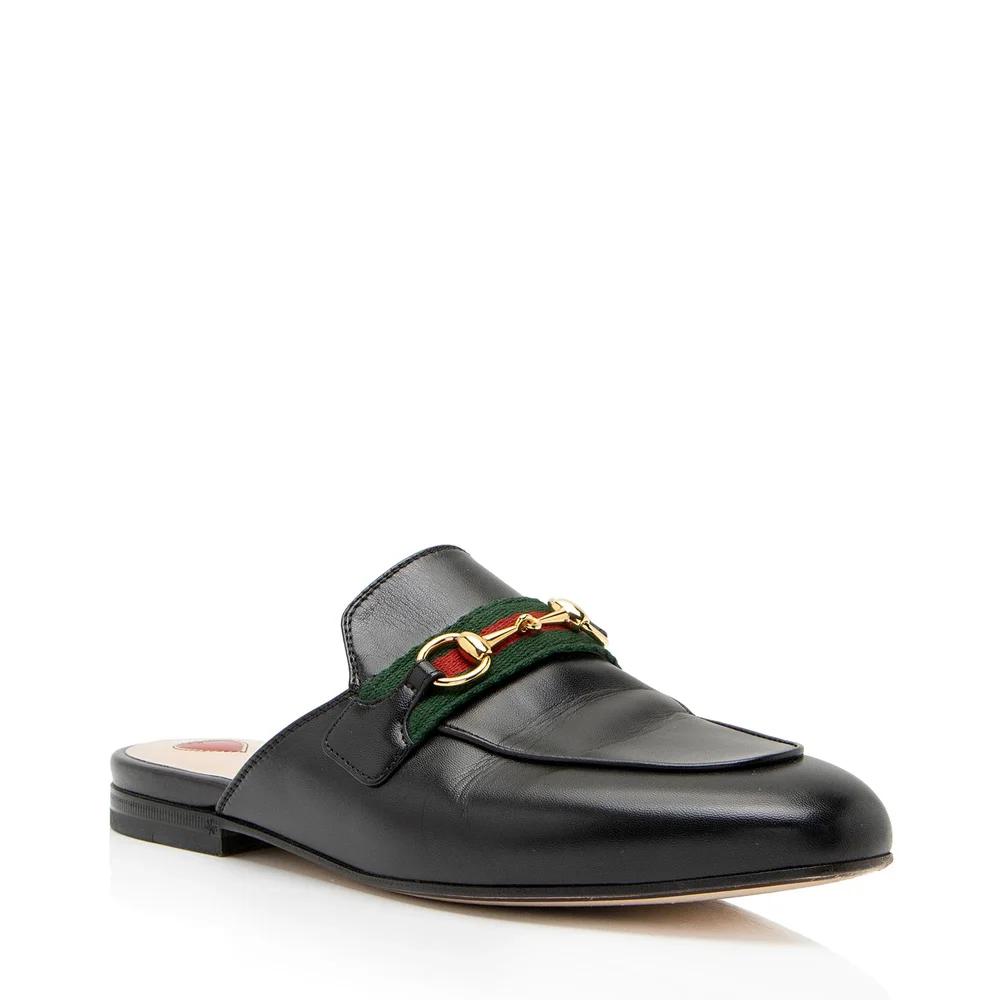 Pre-Owned Leather Princetown Mules
