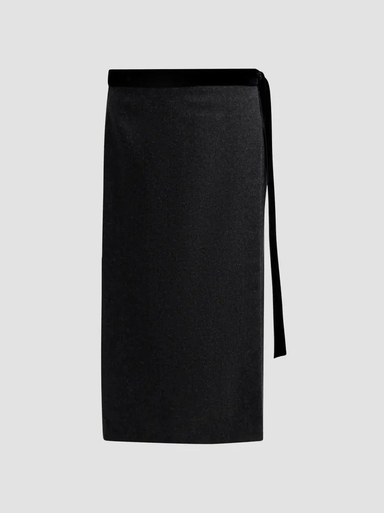 Wool Midi Skirt