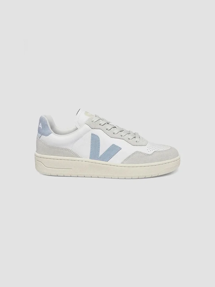 V-90 Bi-Color Mixed Leather Low-Top Sneakers