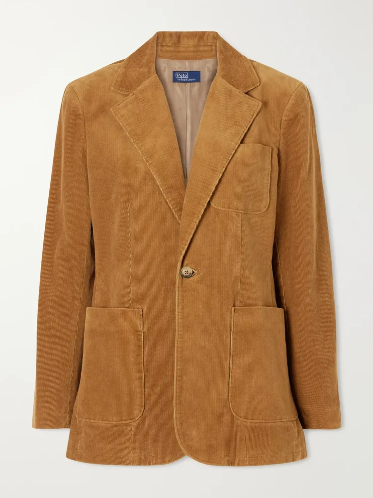 Corduroy-cotton blazer