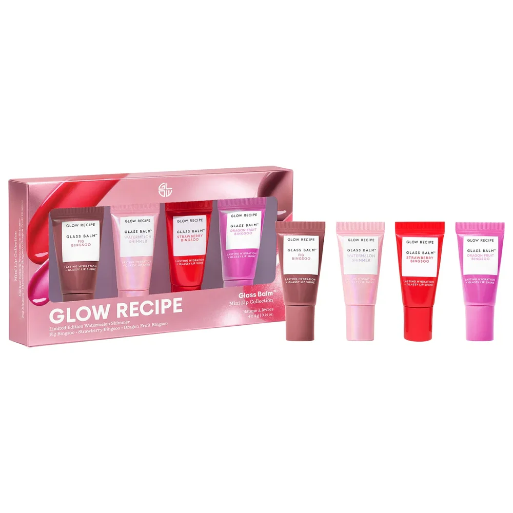 Glass Balm Mini Lip Balm Collection Gift Set for 12-HR Hydration & Shine