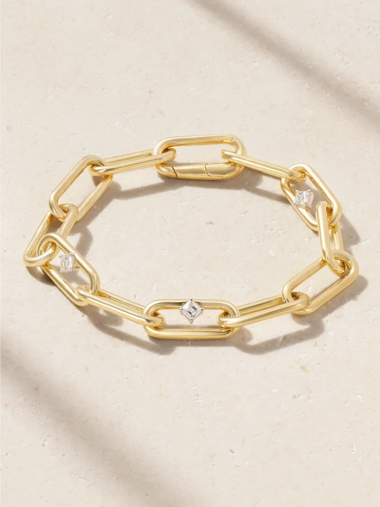 18-karat yellow and white gold diamond bracelet