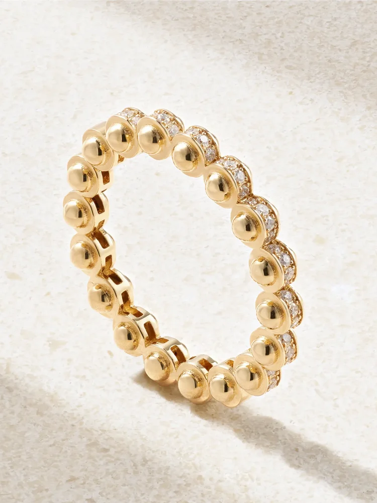 The Atom 18-karat gold diamond ring