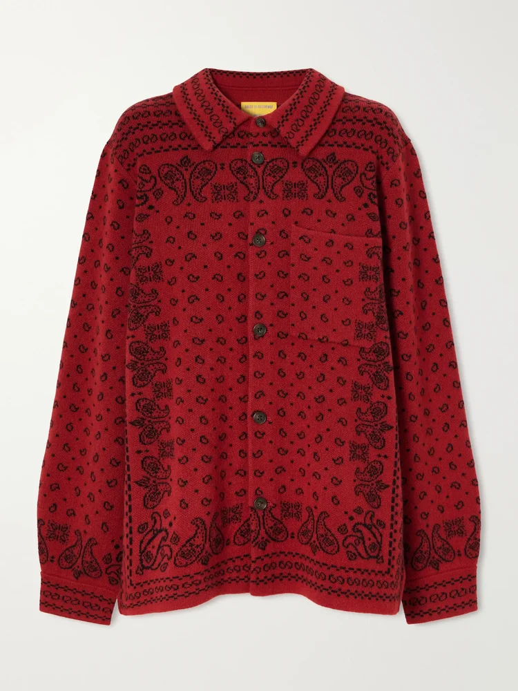 Wild Rag intarsia cashmere cardigan