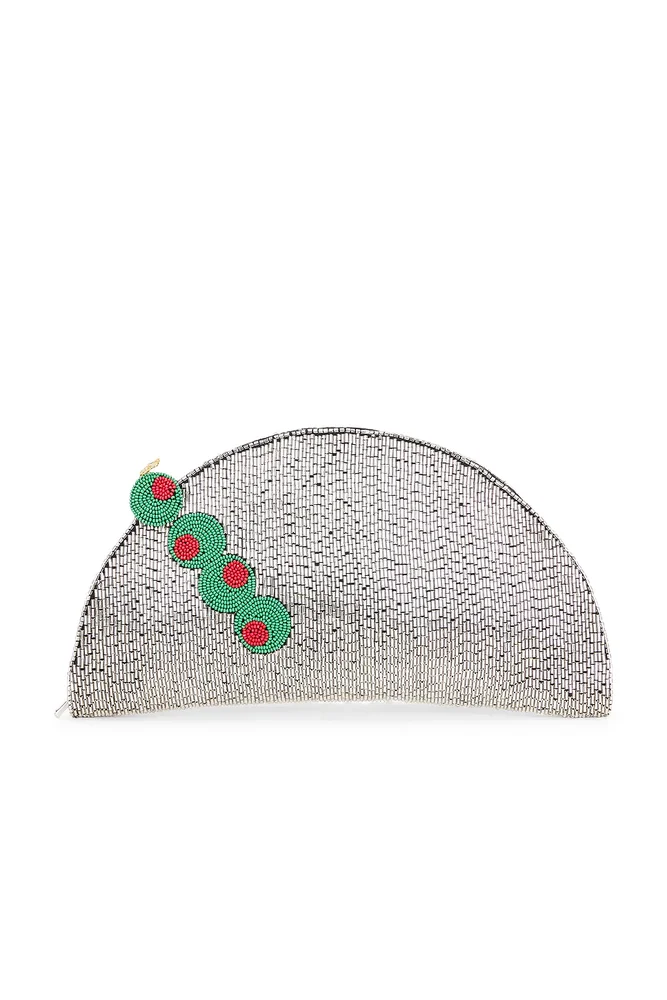 Beaded Lune Clutch