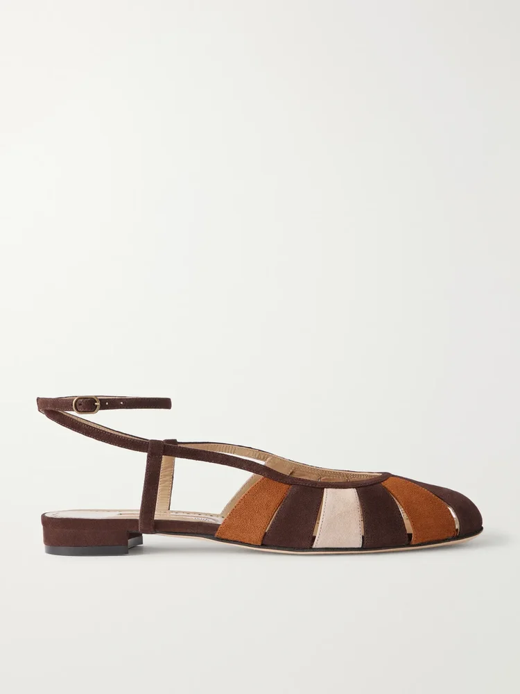 Coludad suede slingback pumps