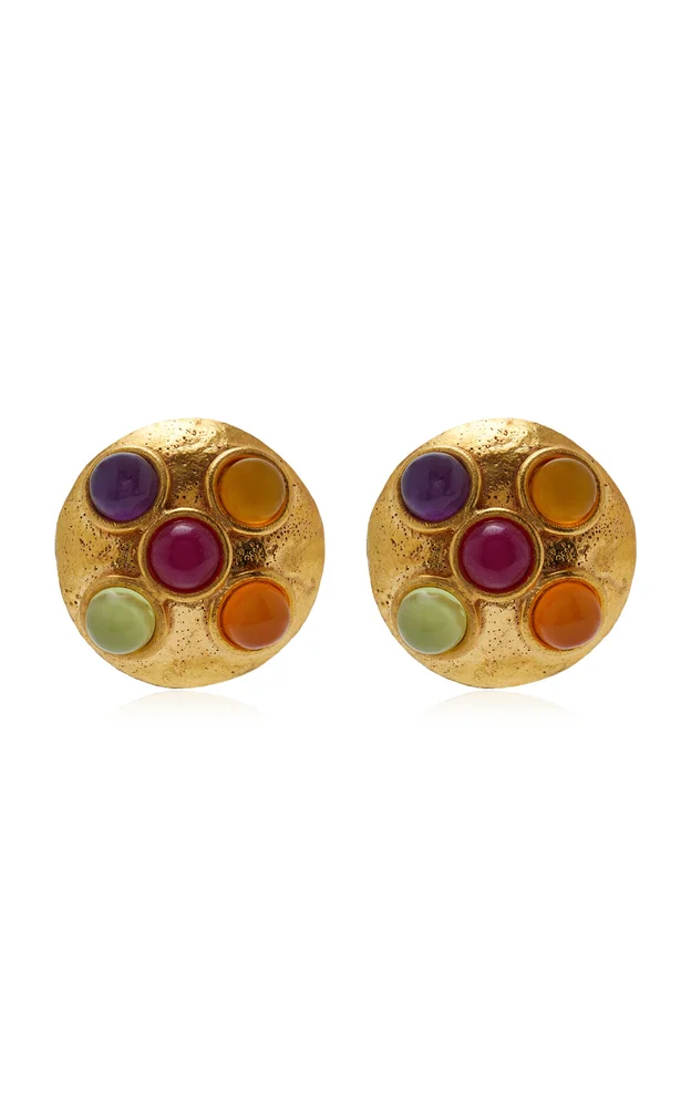 Theodora Gold-Plated Multi-Stone Earrings