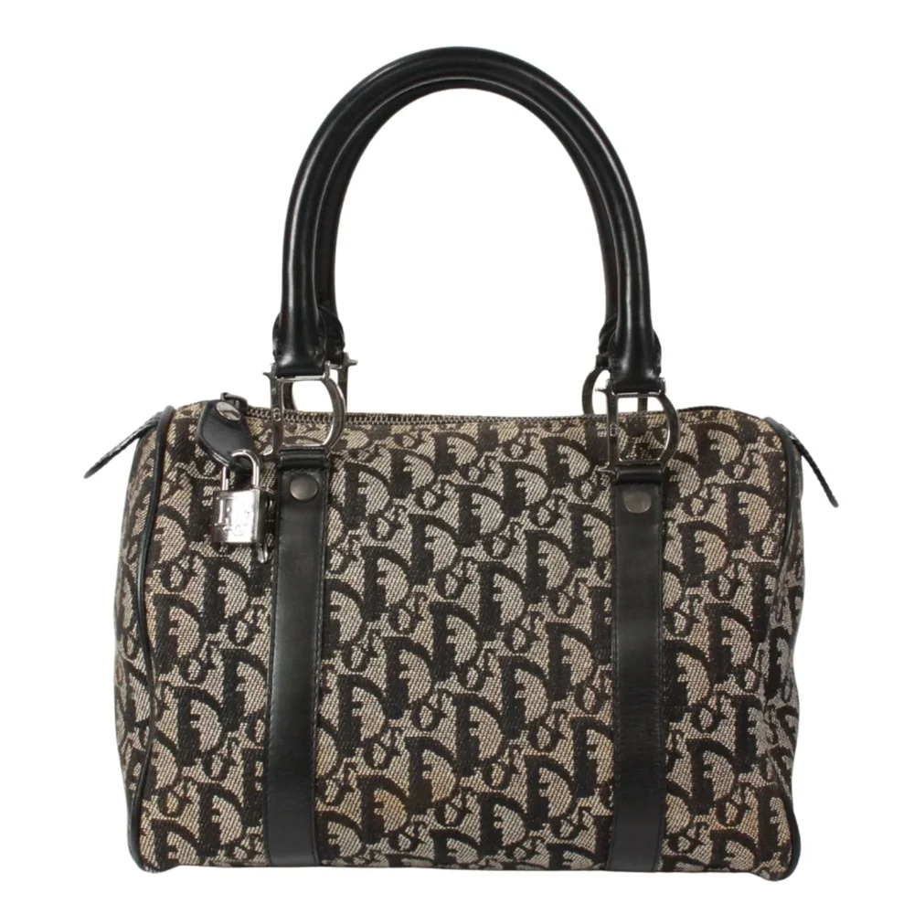 Pre-Owned Vintage Trotter Boston Bag Diorissimo Canvas Mini