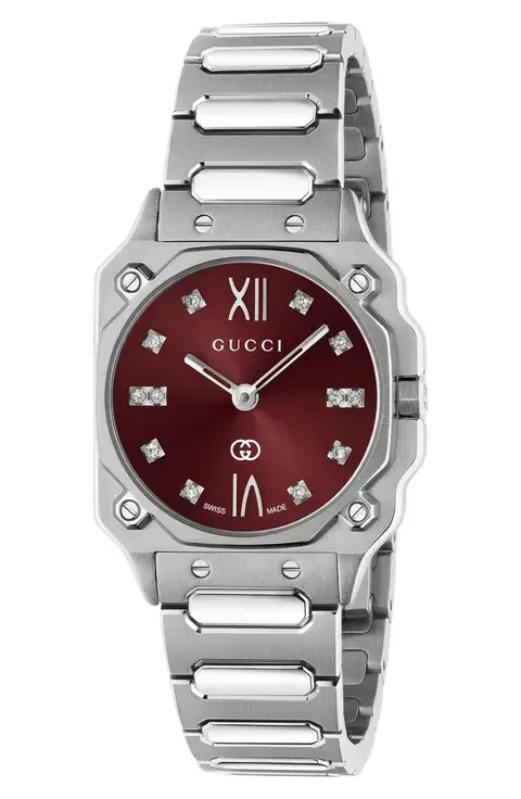 G-Flat Diamond Bracelet Watch, 24mm