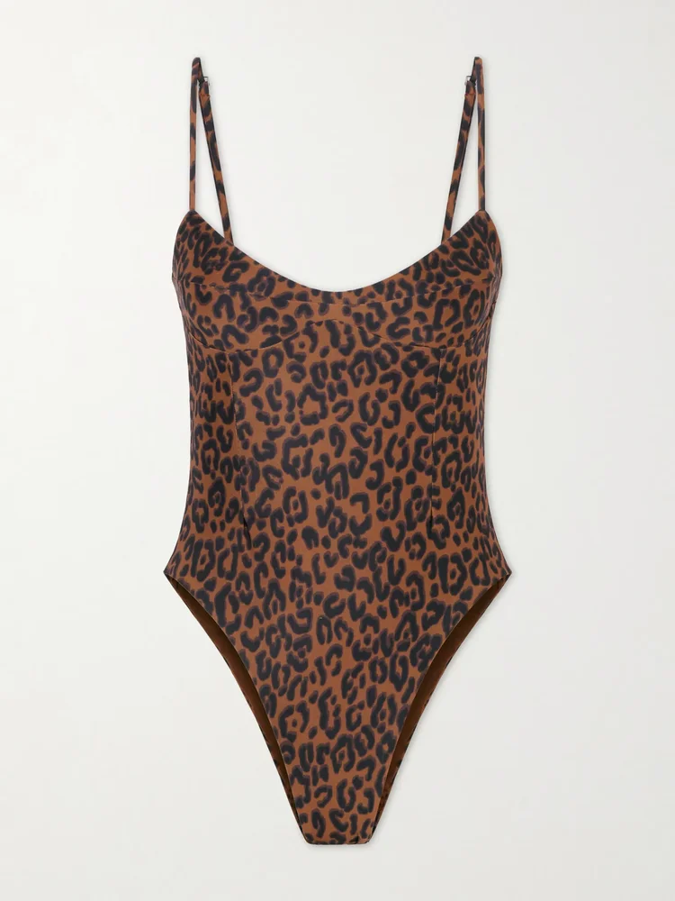 Monica leopard-print swimsuit