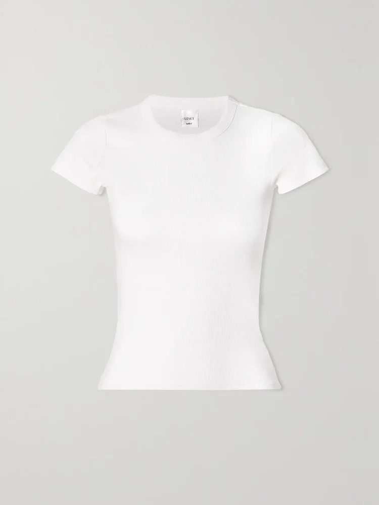Kelly ribbed stretch-cotton jersey T-Shirt