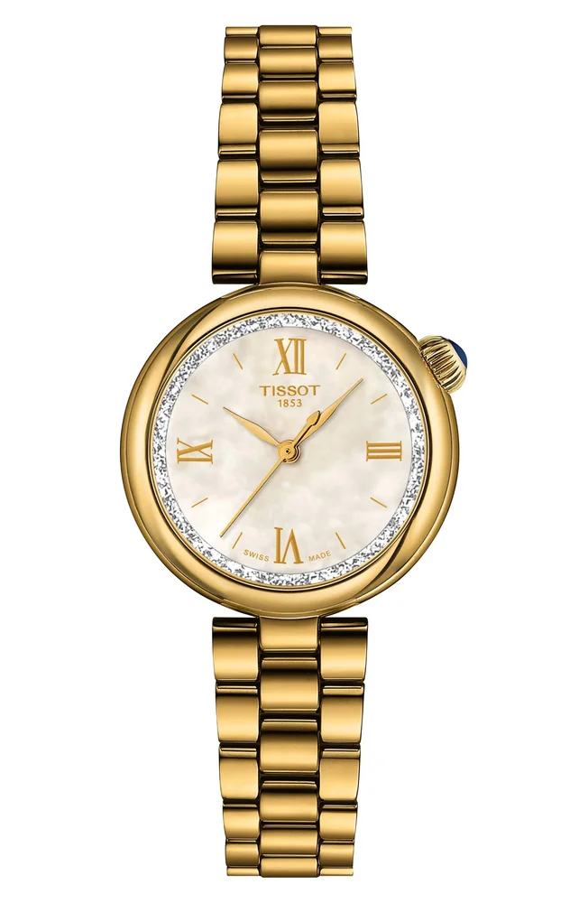 Desir Mother-of-Pearl Goldtone Watch, 28mm