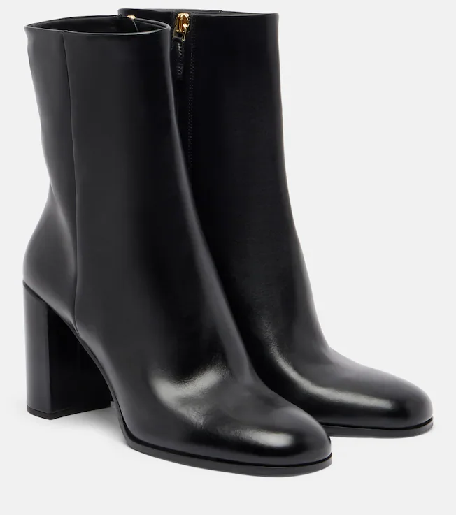 85 leather ankle boots