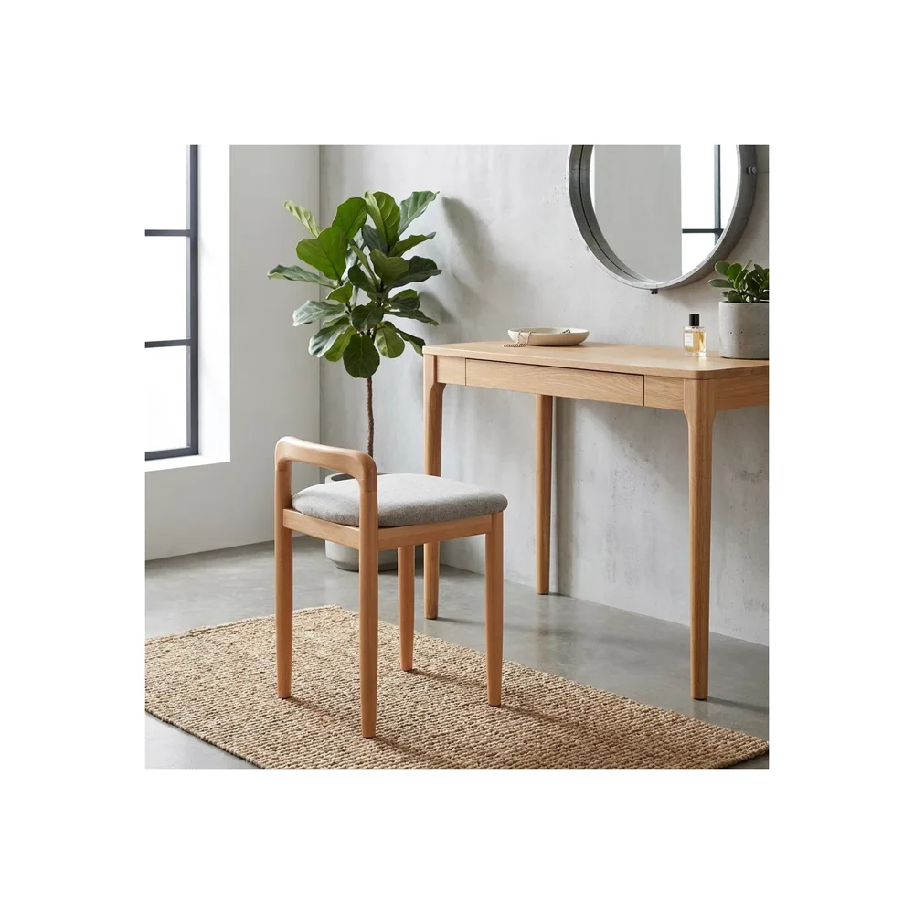 Natural Beech Wood Makeup Stool Bed Bench