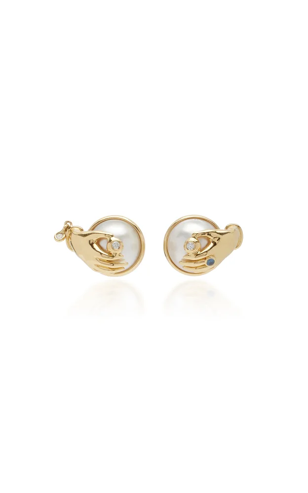 Venus 18K Yellow Gold Multi-Stone Earrings