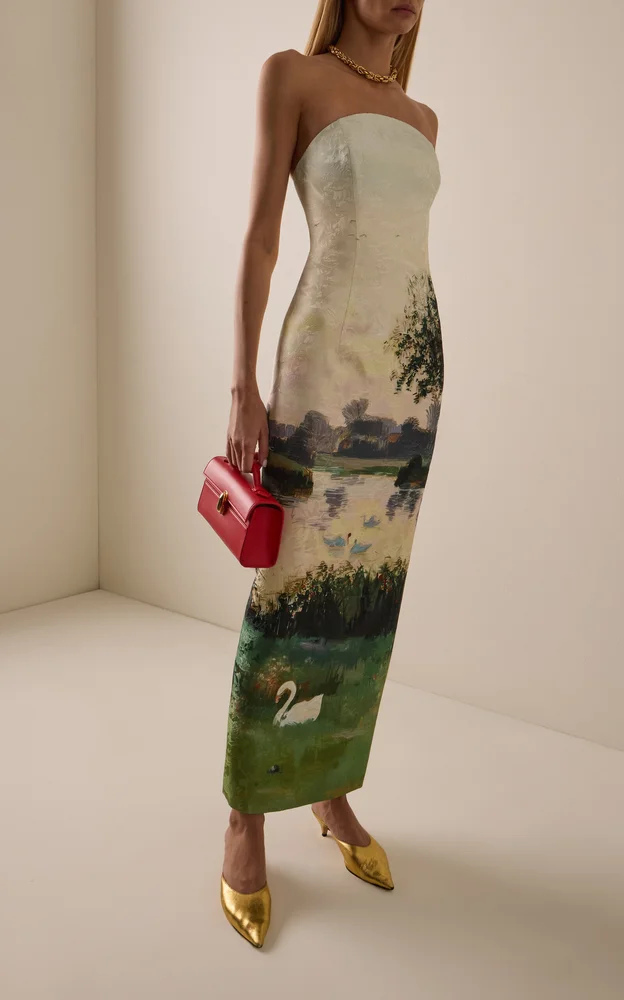 Ava Jacquard Bustier Maxi Dress