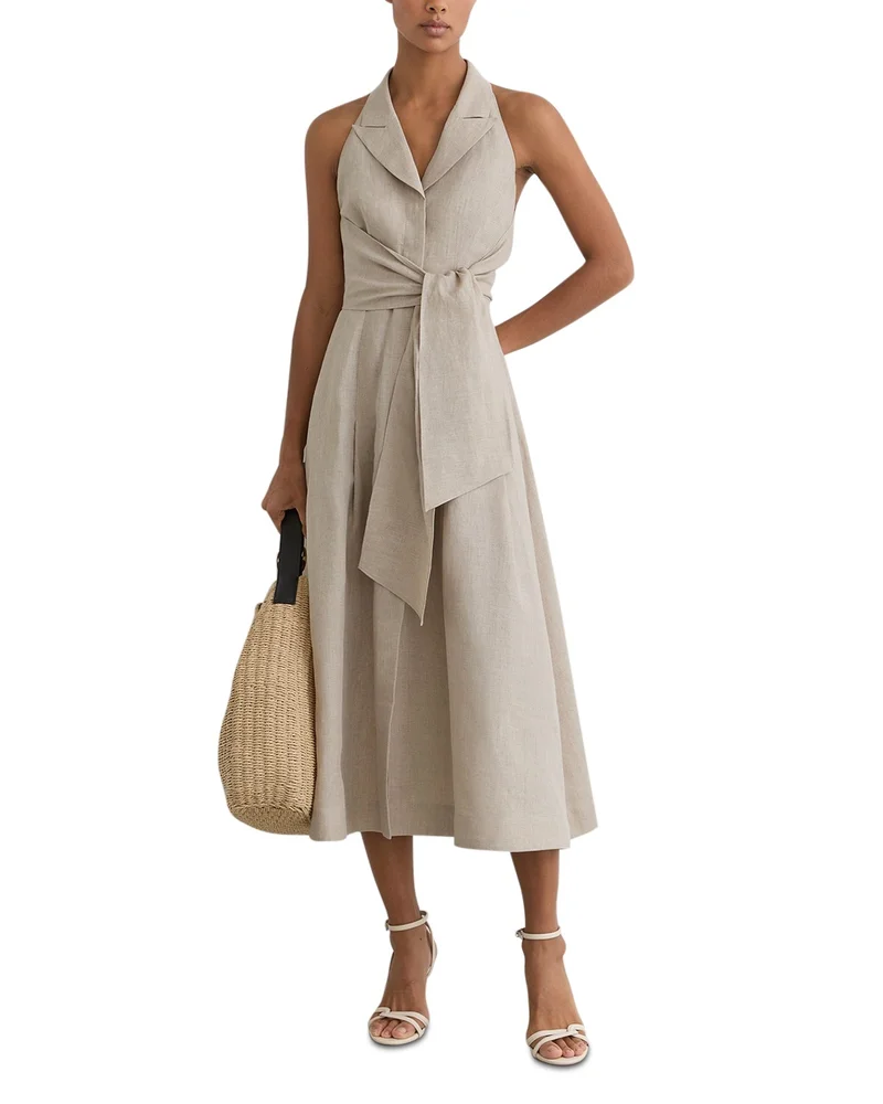 Petite Tara Linen Midi Dress