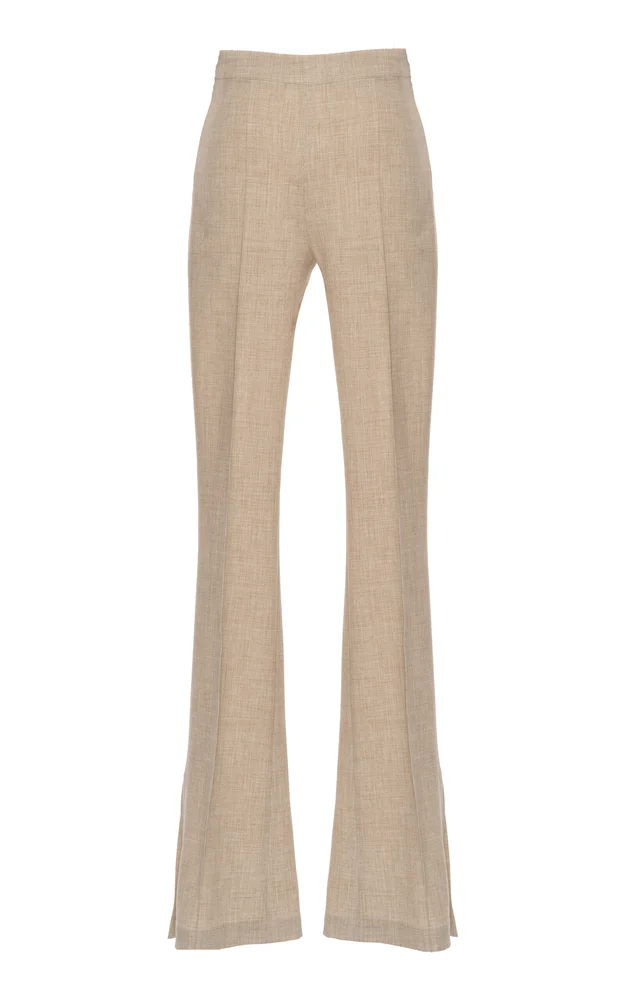 Skinny Crepe Flared-Leg Pants