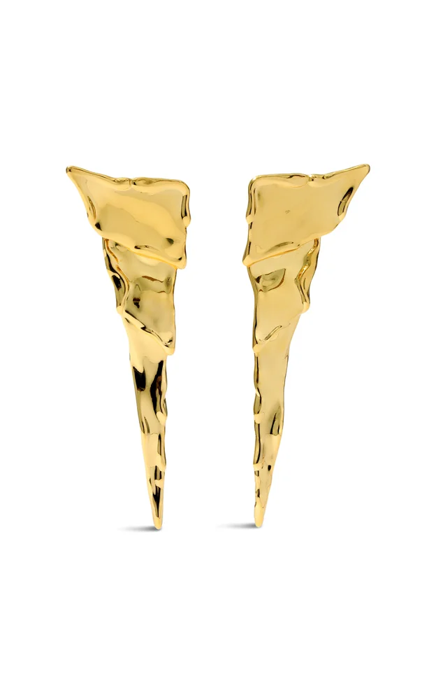 Molten Cascade 14K Gold-Plated Earring