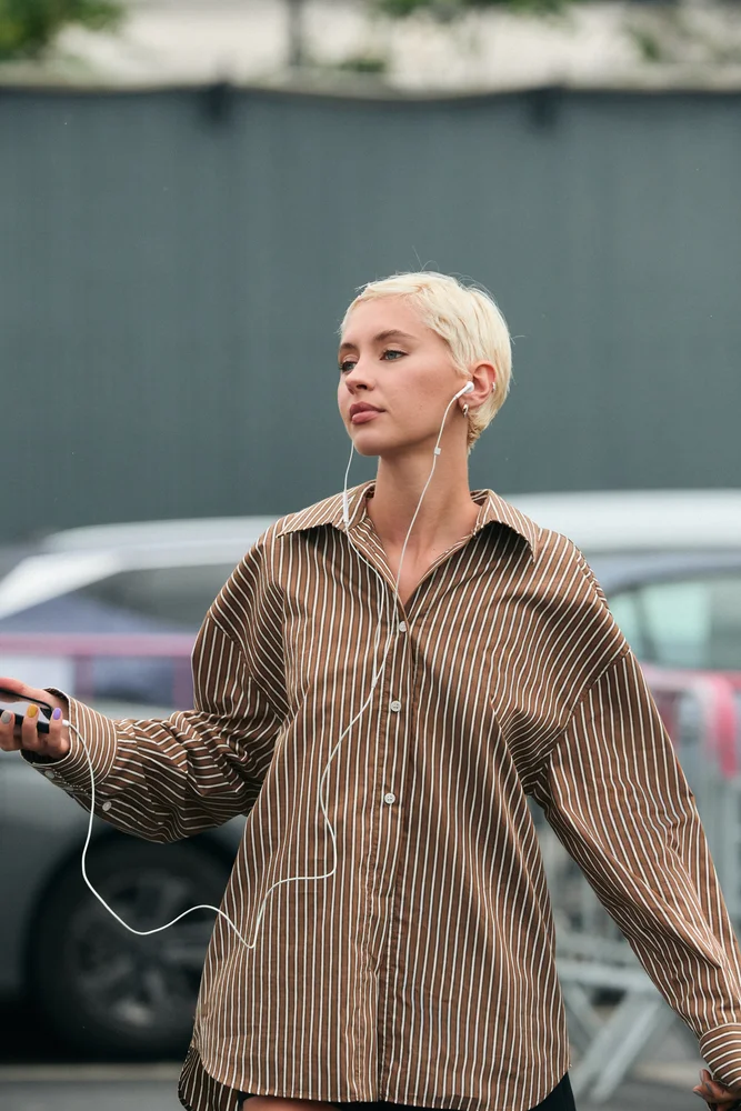 Striped Oversize Poplin Shirt