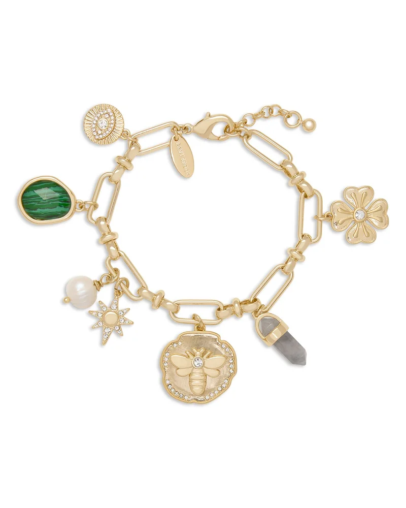 Stone Charm Jewelry Stone, Glass, Freshwater Pearl Celia Charm Bracelet