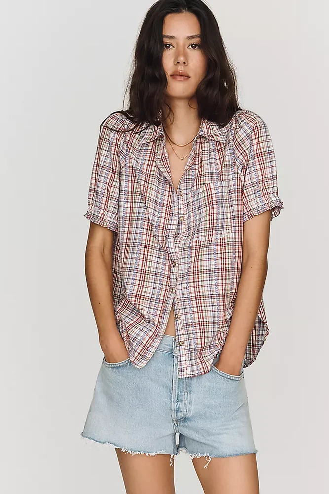 anthropologie Pilcro Aly Puff-Sleeve Blouse