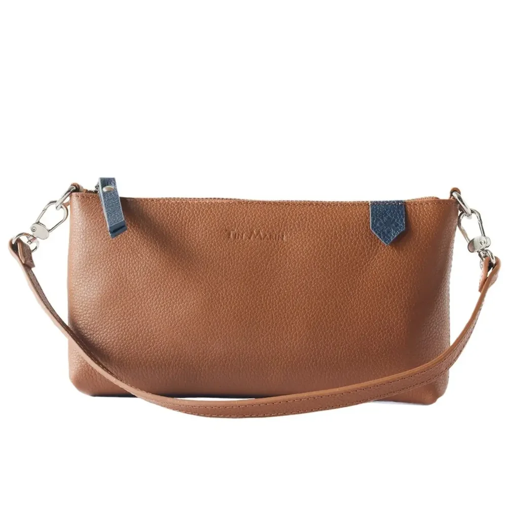 Elia Convertible Leather Bag - Clutch, Shoulder & Crossbody