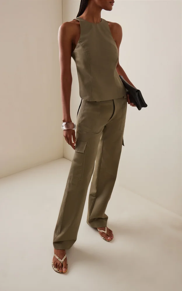 The Cargo Cotton Straight-Leg Pants