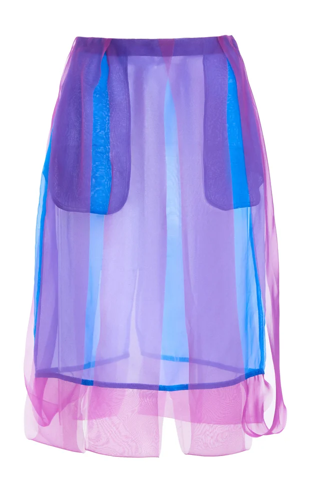 Amelie Silk Organza Midi Skirt