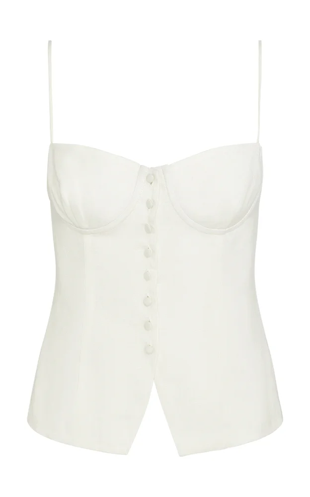 Air Linen Underwire Corset Top