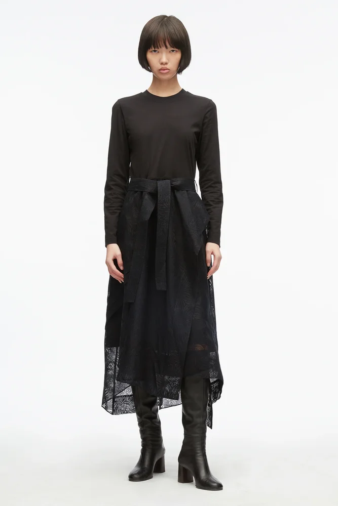 Floral Organza T-Shirt Dress