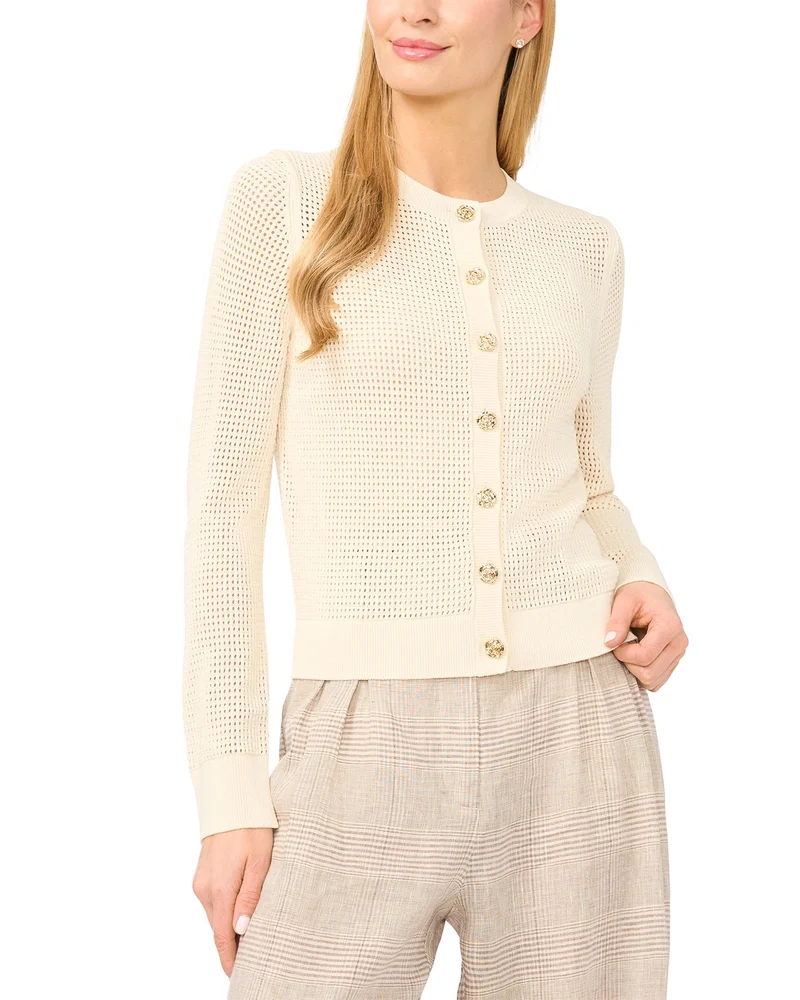 Kayla Pointelle Cardigan Sweater