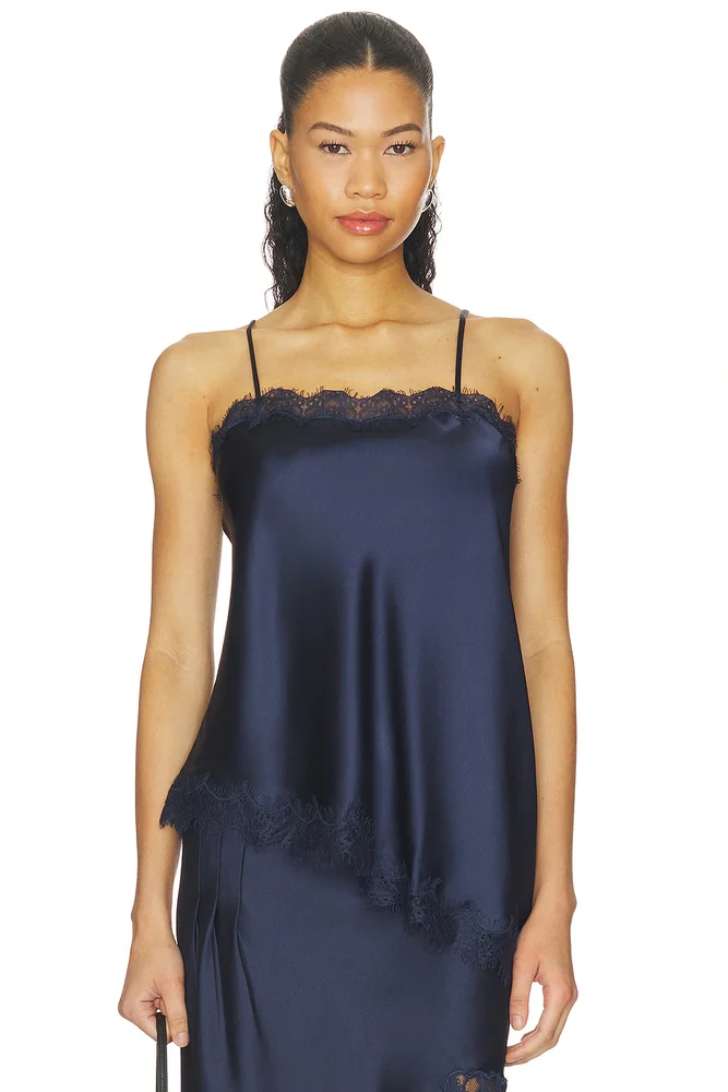 Tansy Satin And Lace Cami Top