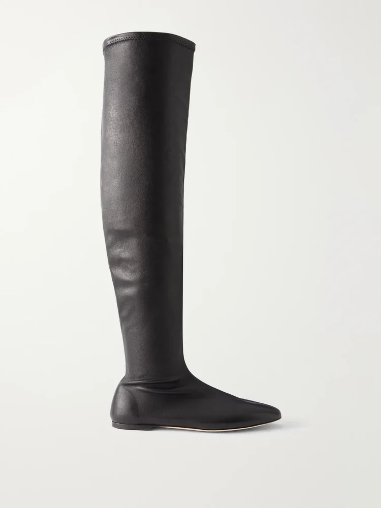 Leather over-the-knee boots