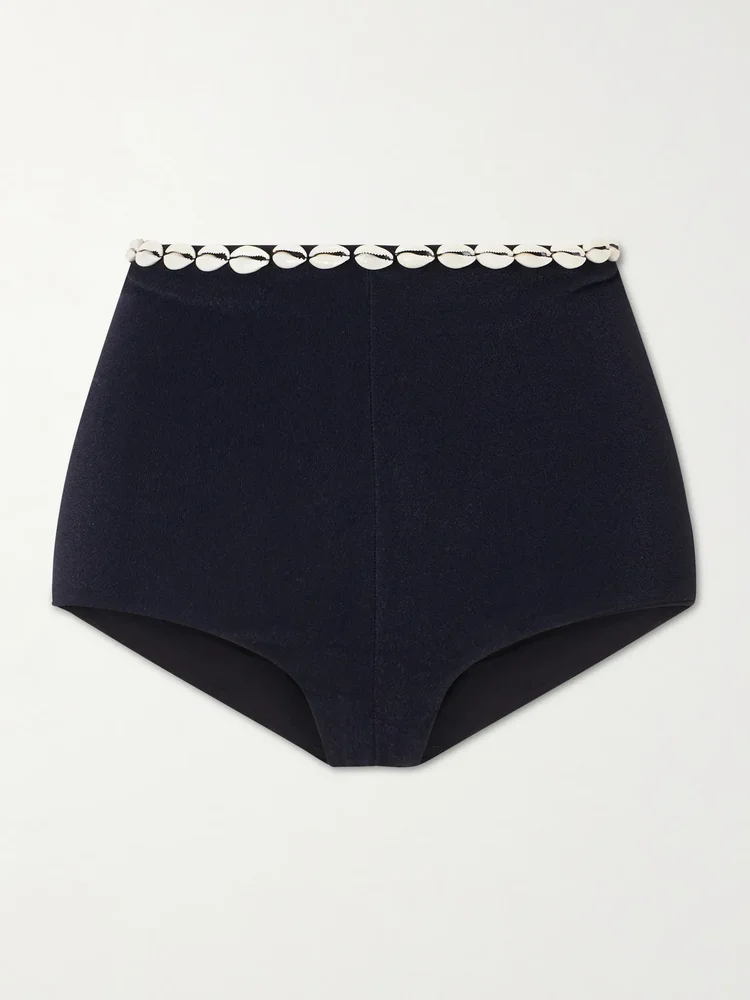 Embellished jersey bikini briefs