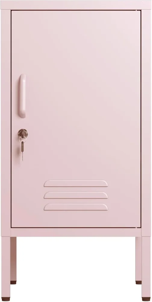Metal Locker Nightstand With Door And Shelf