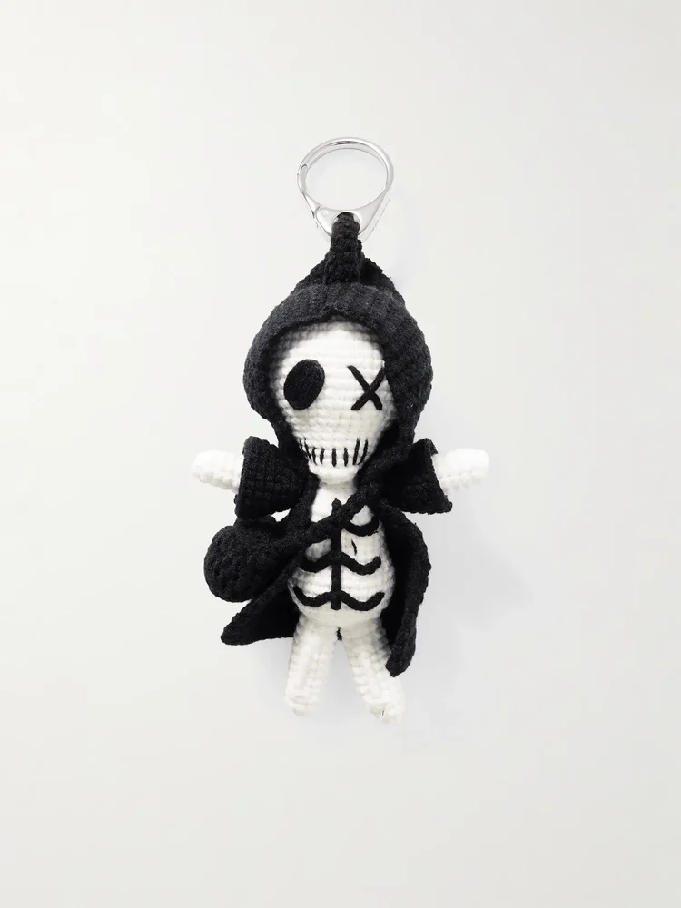 Doll crocheted cotton-blend charm