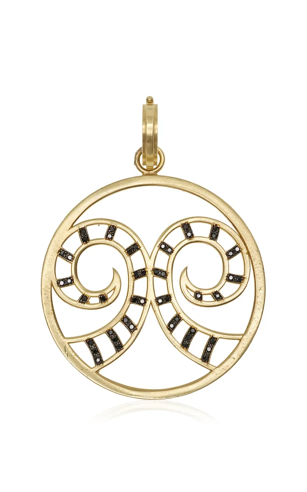 Aries 18K Yellow Gold Diamond Pendant