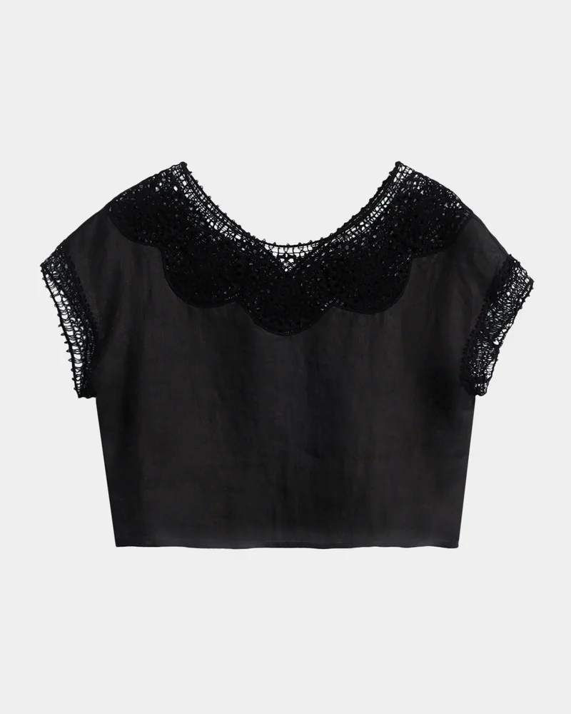 Caila Embroidered Ramie Top