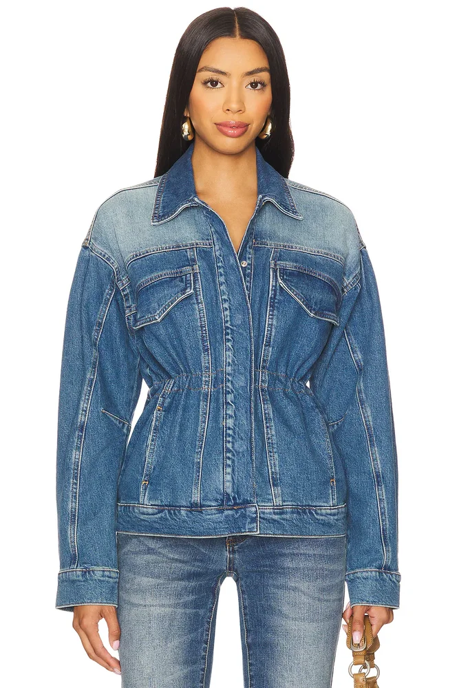 Barrel Sleeve Denim Jacket