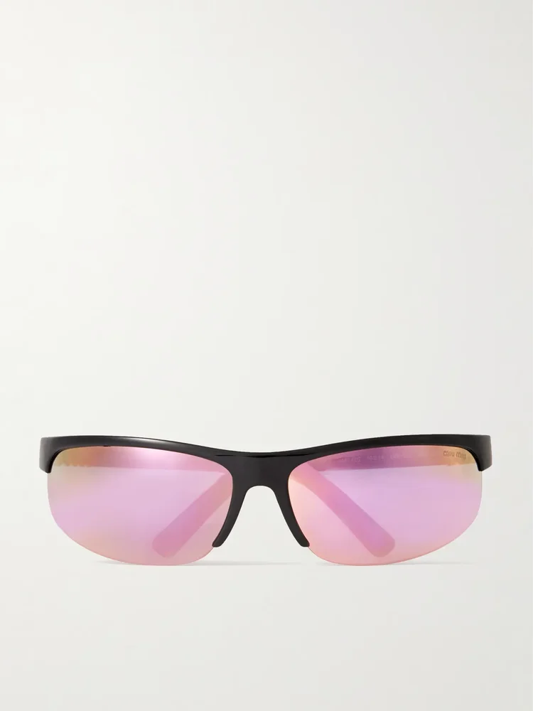 Miu Miu D-Frame Acetate Sunglasses in Black