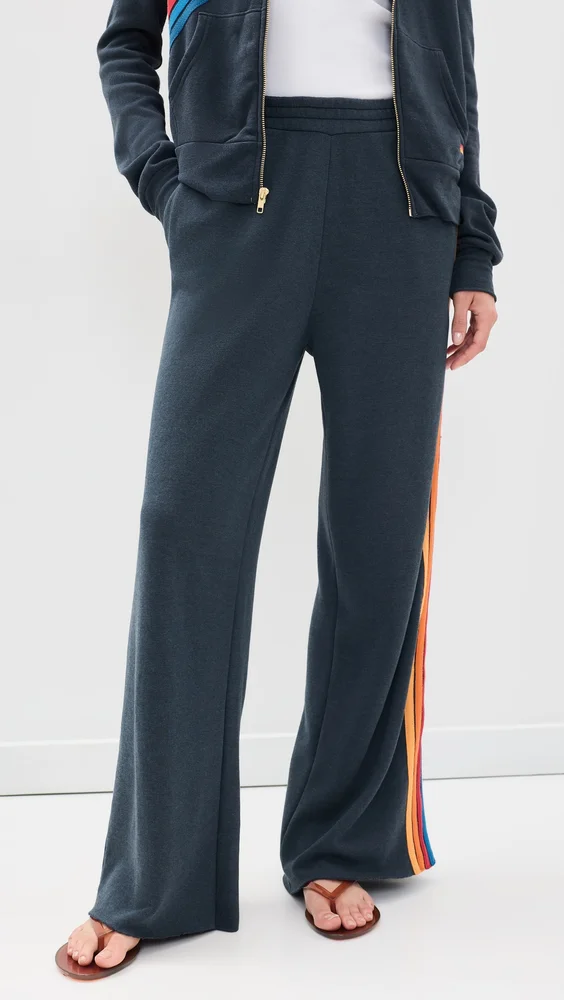 5 Stripe Wide Leg Sweatpants