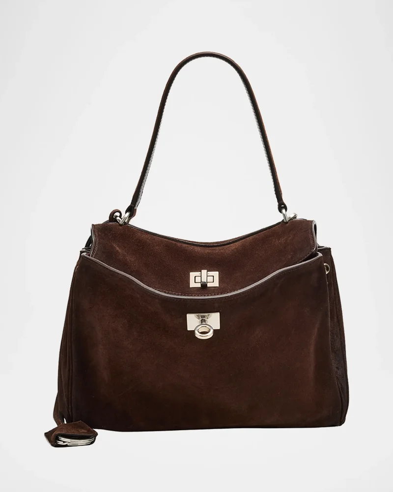 Rodeo Small Suede Top-Handle Bag