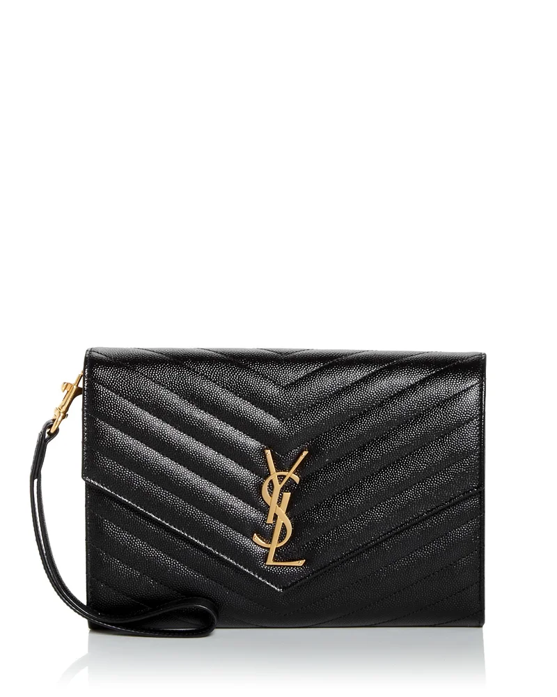 Cassandre Matelassé Flap Pouch in Grain De Poudre Leather
