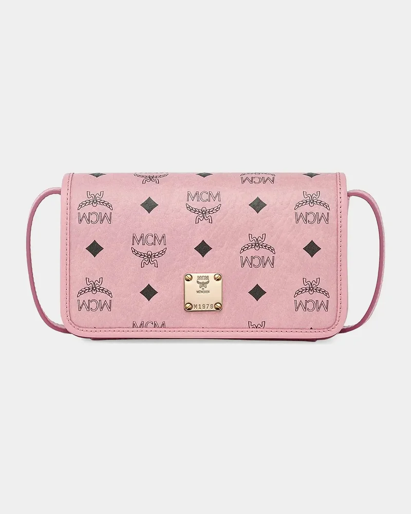 Aren Faux Visetos Leather Wallet-on-Chain