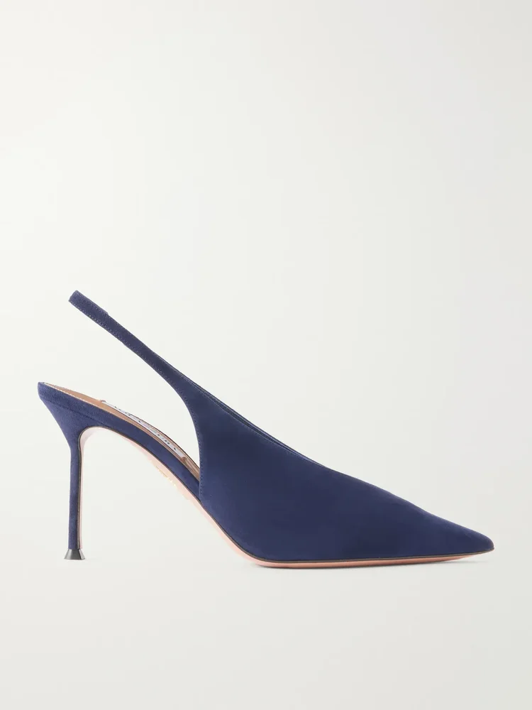 voltaire 85 suede slingback pumps
