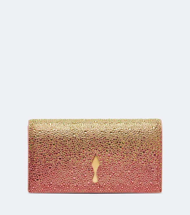Bettina embellished leather clutch