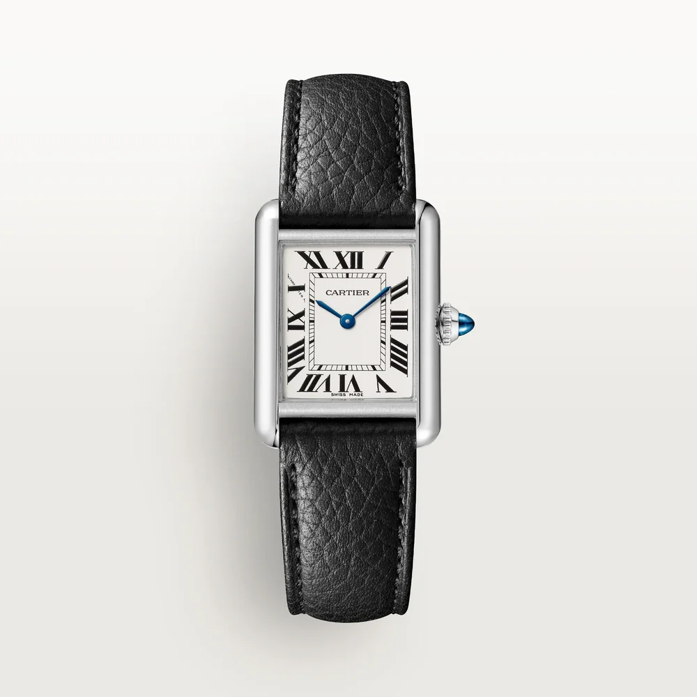 Tank Must de Cartier Watch, Small, Leather Strap