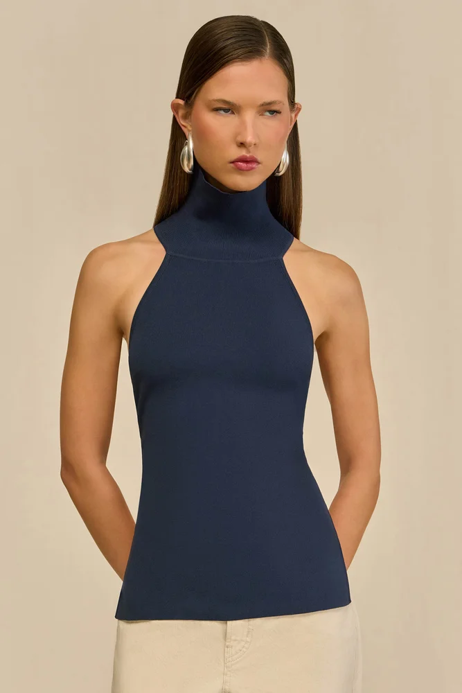 WAKE KNIT TOP - DEEP LAKE