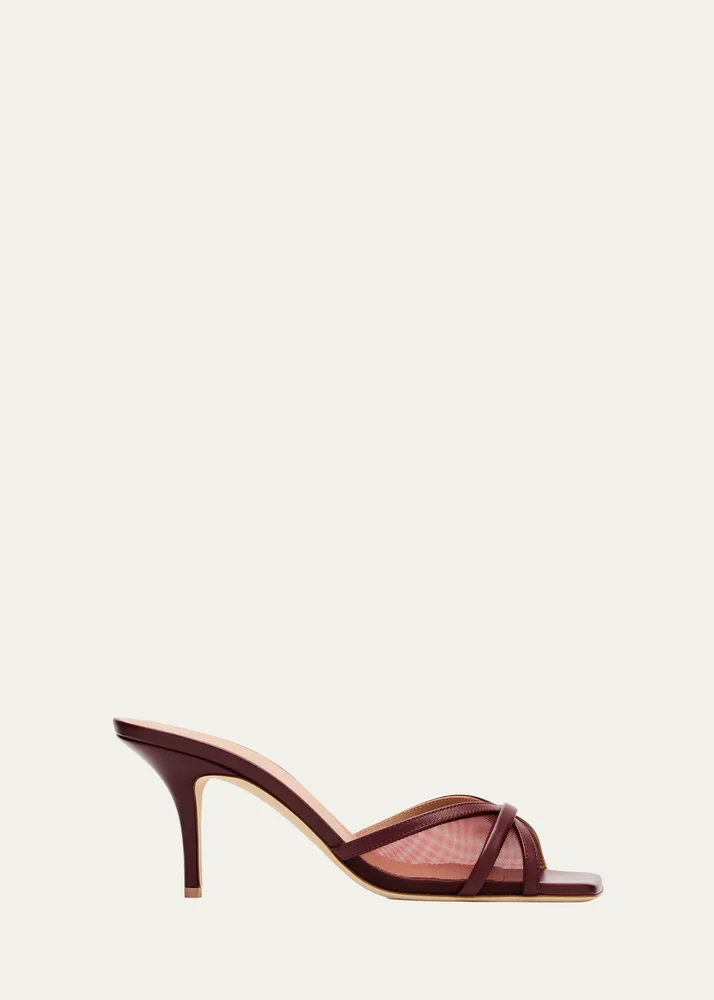 Perla Mesh Leather Sandals